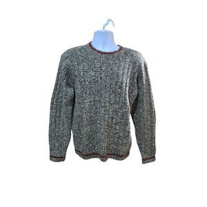 Vintage Polo Sport Ralph Lauren Wool Sweater Black/White Cable Knit fisherman